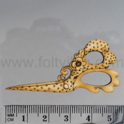 Scissor with dots and flower