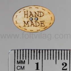 Hand made button oval